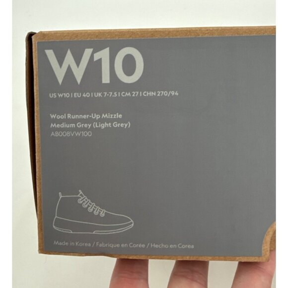 Allbirds Wool Runner Up Mizzle Sneakers Medium Grey Womens Size 10 - Picture 6 of 12